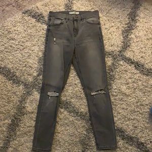 Topshop Jamie distressed jeans size 30x30 grey